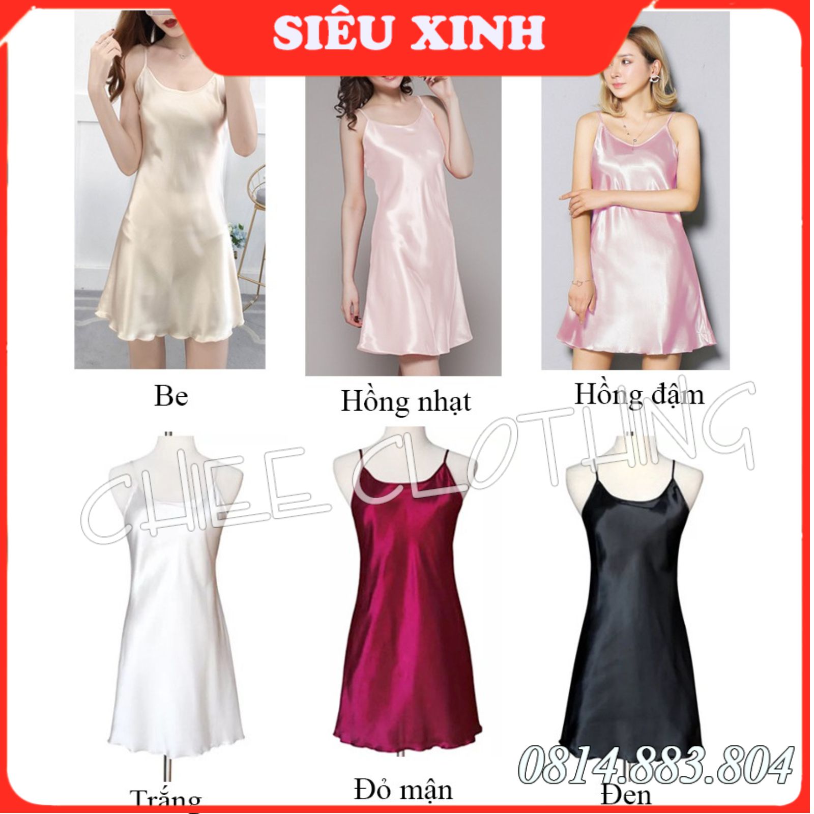 Váy Ngủ | Đầm Ngủ Lụa Cao Cấp Gấu Lượn Sóng