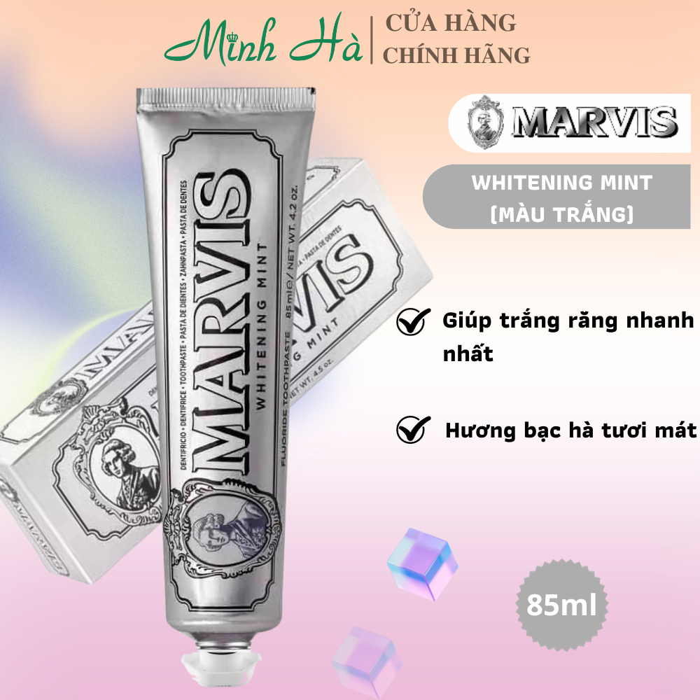 Kem đánh răng Ý Marvis 85ml loại bỏ mảng bám, sạch răng thơm miệng