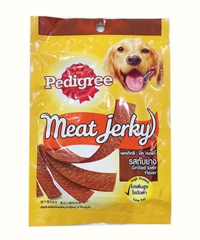 Thức ăn vặt cho chó Pedigree Meat Jerky vị gan nướng 80g
