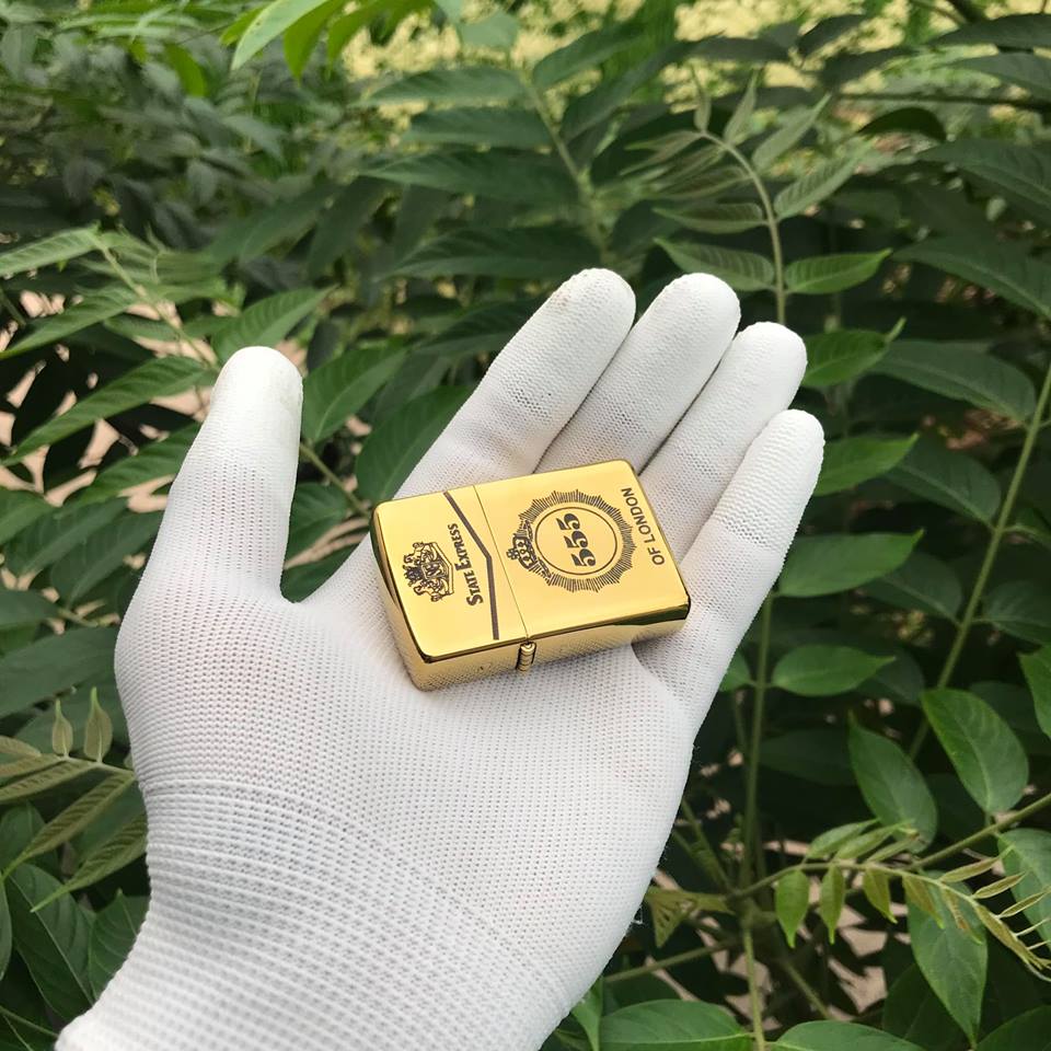 [HCM]Bật Lửa Zippo USA Khắc Logo 5555 - Tặng Xăng Đá