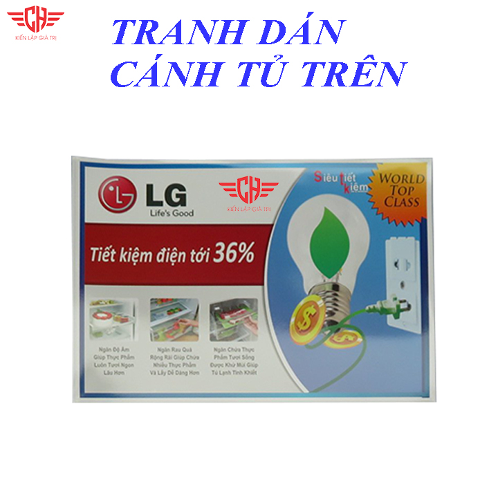 Tem dán tủ lạnh LG