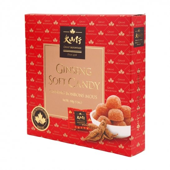 Kẹo Nhân Sâm Dẻo Great Muontain Canada 150gr/ Hộp