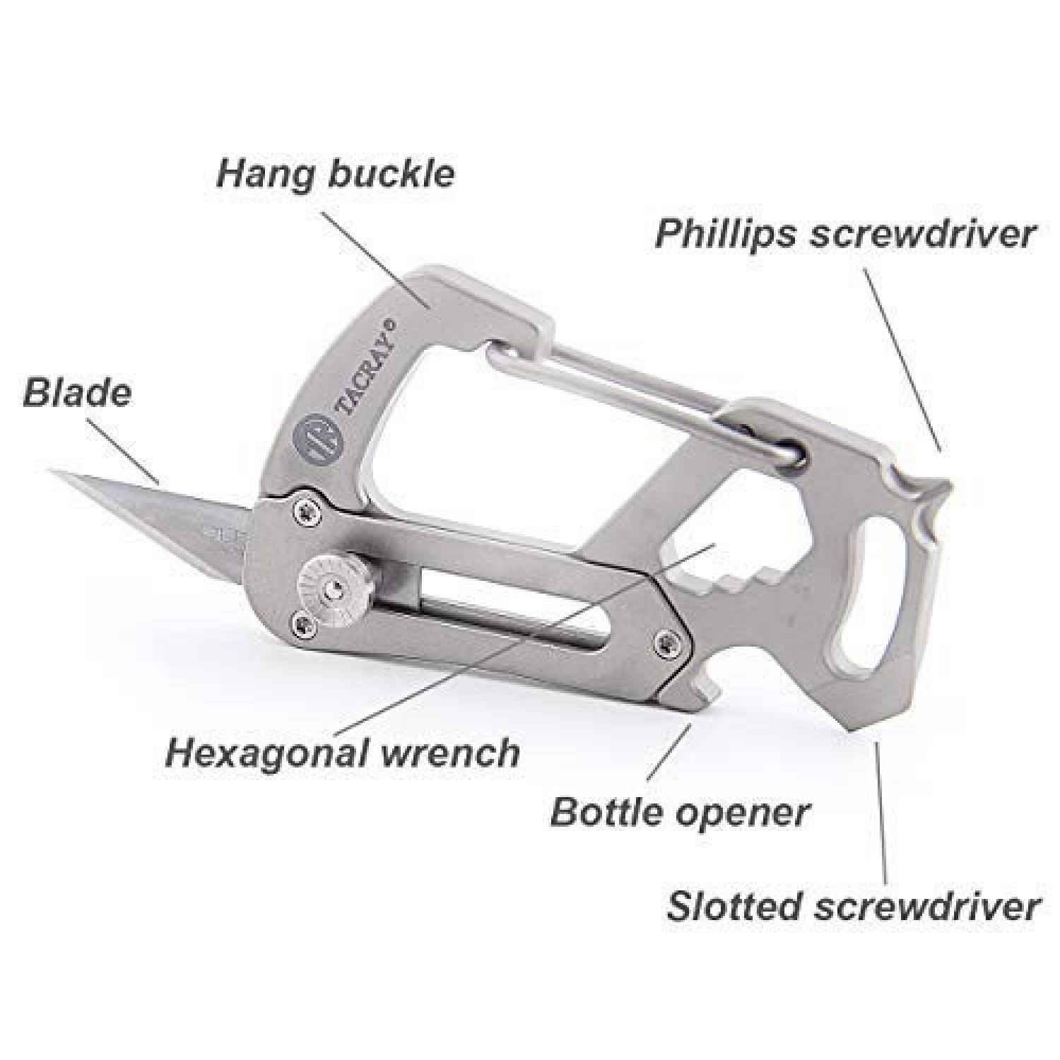 TACRAY - MÓC KHÓA TITANIUM KÈM DAO RỌC GIẤY