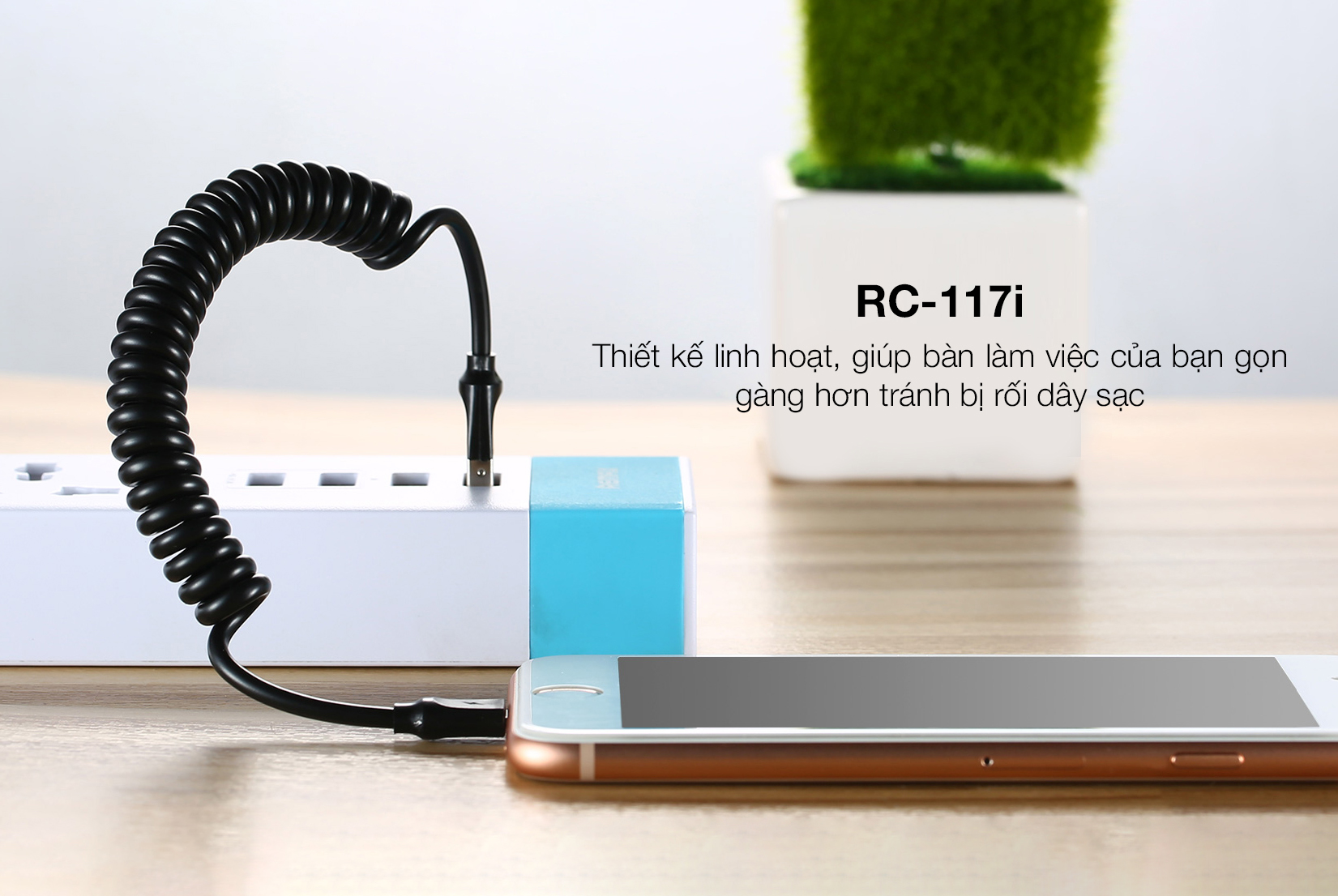 Cáp Sạc Micro USB Lò Xo Remax RC-117m