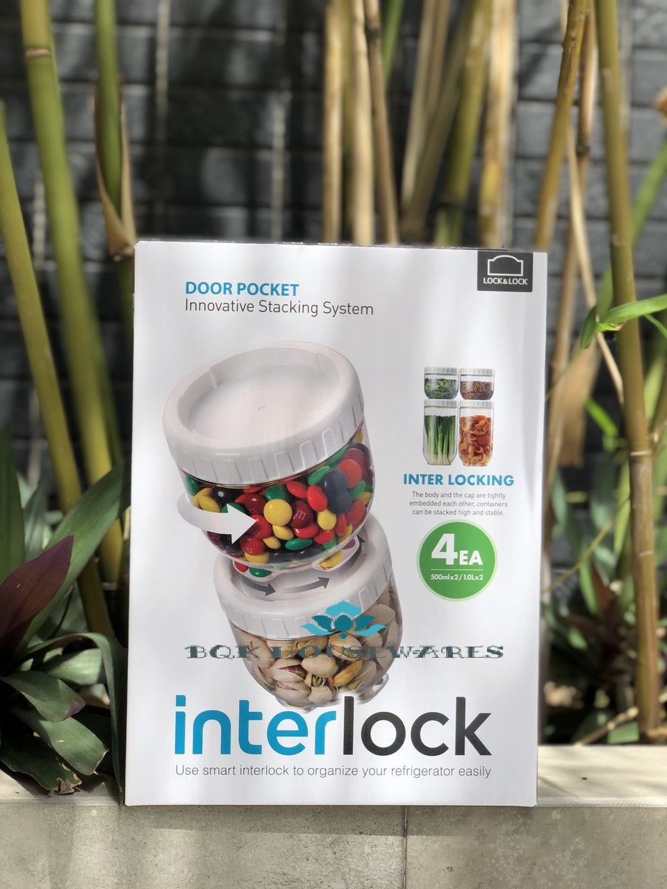 Set hộp nhựa interlock 6 món 4 món của lock&lock inl303s010 inl301s001