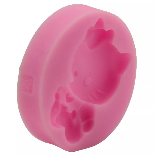 Khuôn Rau Câu 4D Silicone Mèo Kitty (Kích Thước Đọc Mô Tả)