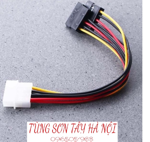 Cáp chuyển nguồn ATA sang 2 đầu SATA, cáp chuyển đổi gắn thêm nguồn ổ cứng