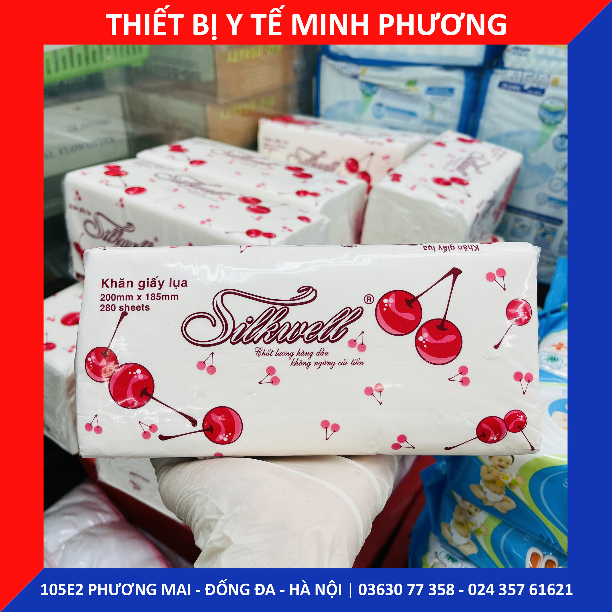 [CHÍNH HÃNG] Khăn giấy ăn lụa SILKWELL
