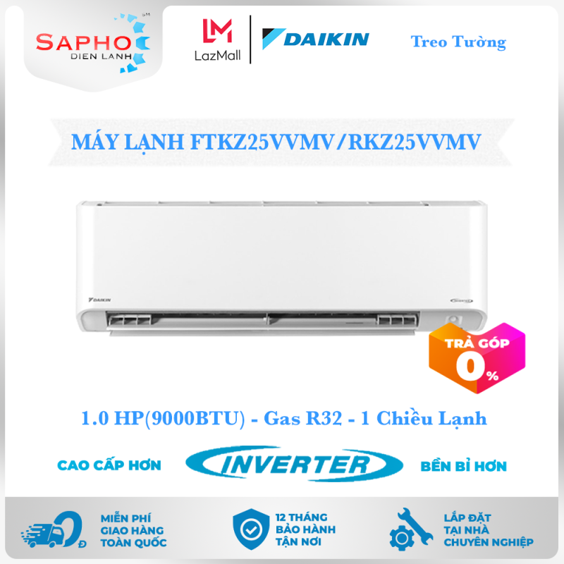 Máy Lạnh Daikin Inverter FTKZ Gas R32 Treo Tường 1 Chiều Lạnh Inverter Chính Hãng - Điện Máy Sapho