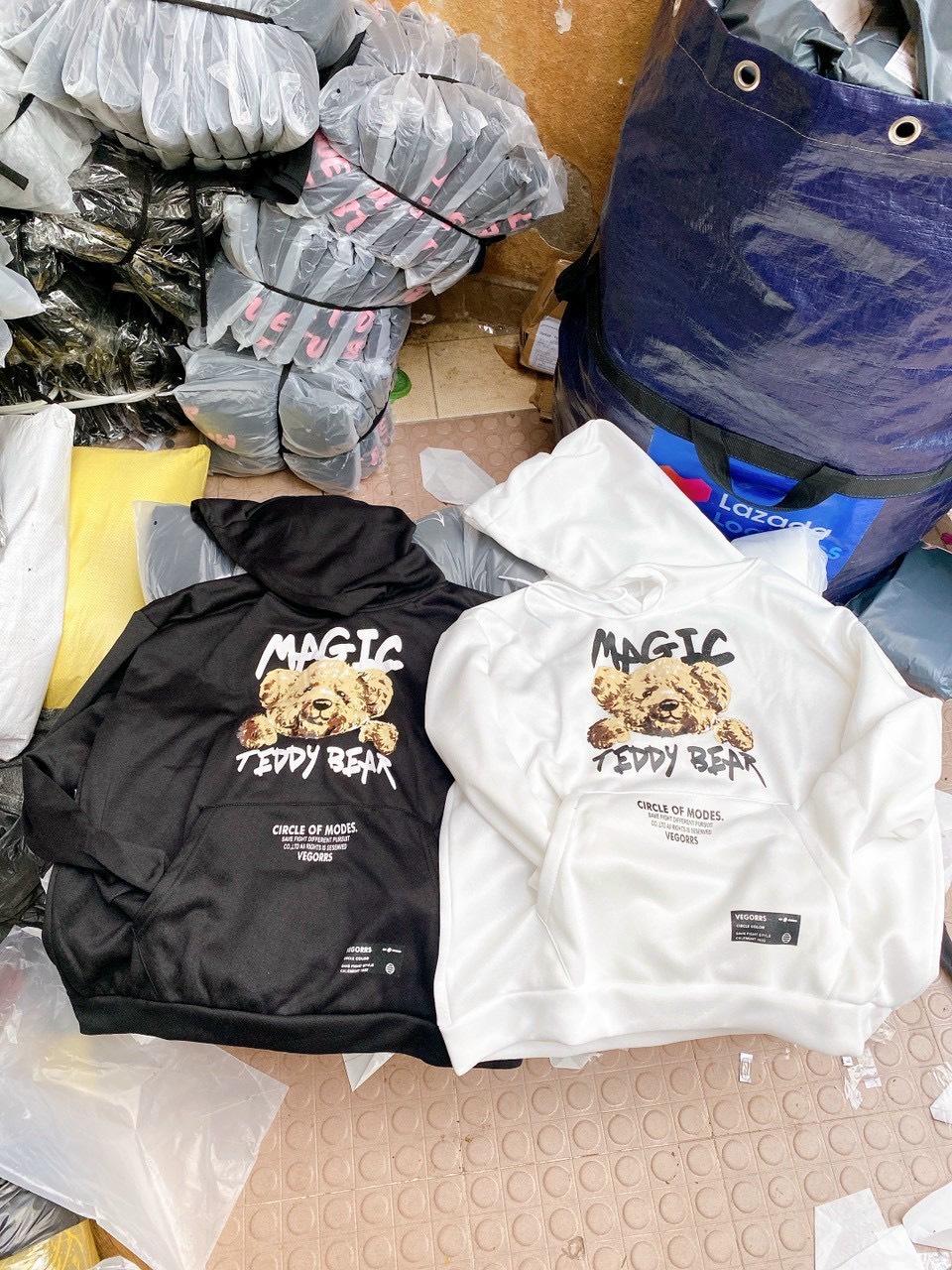 Áo Khoác hoodies Nam Nữ Kiểu Dáng Unisex In Hình Gấu