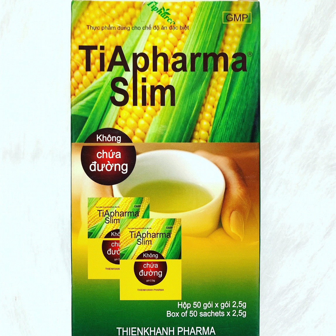 Đường Bắp Ăn Kiêng Aspartam TiApharma Slim (125g / Hộp/50 Gói) - TK