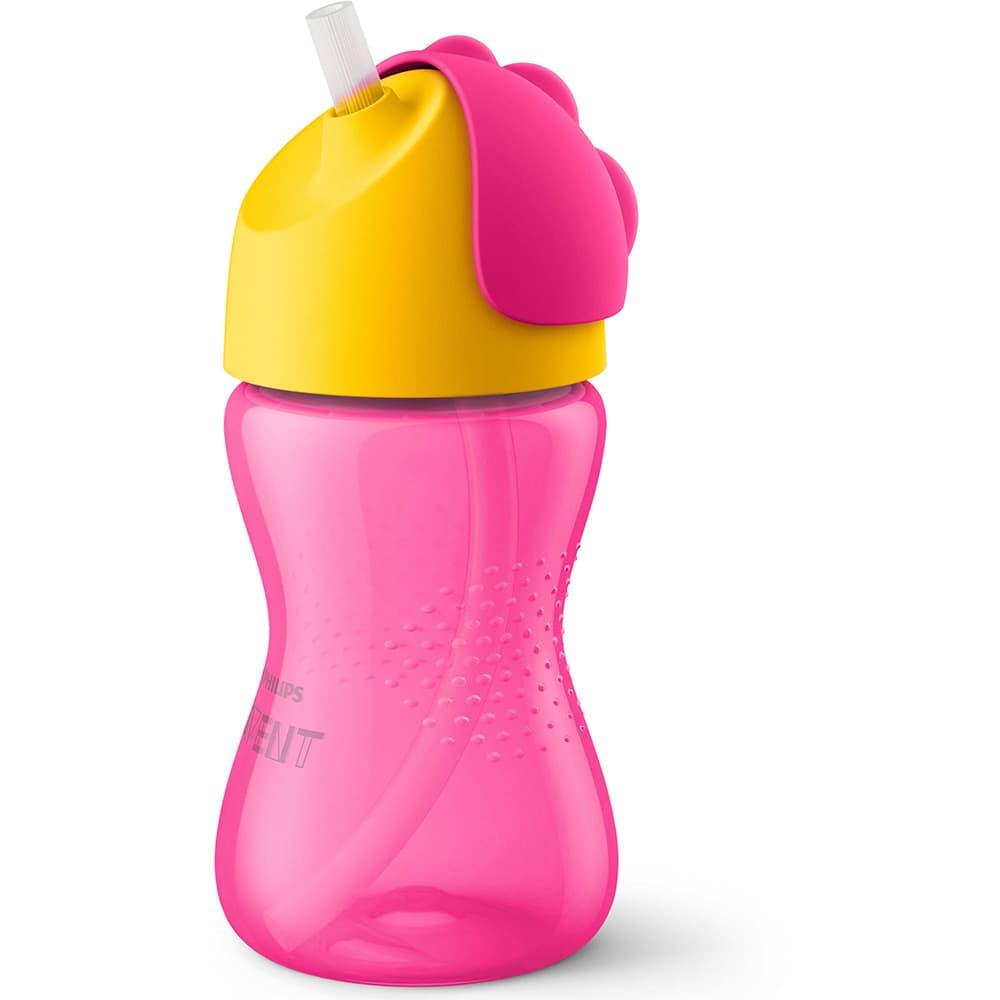 Set 2 bình tập uống nước cho bé Philips Avent 300ml (Purple, Pink) - MỸ