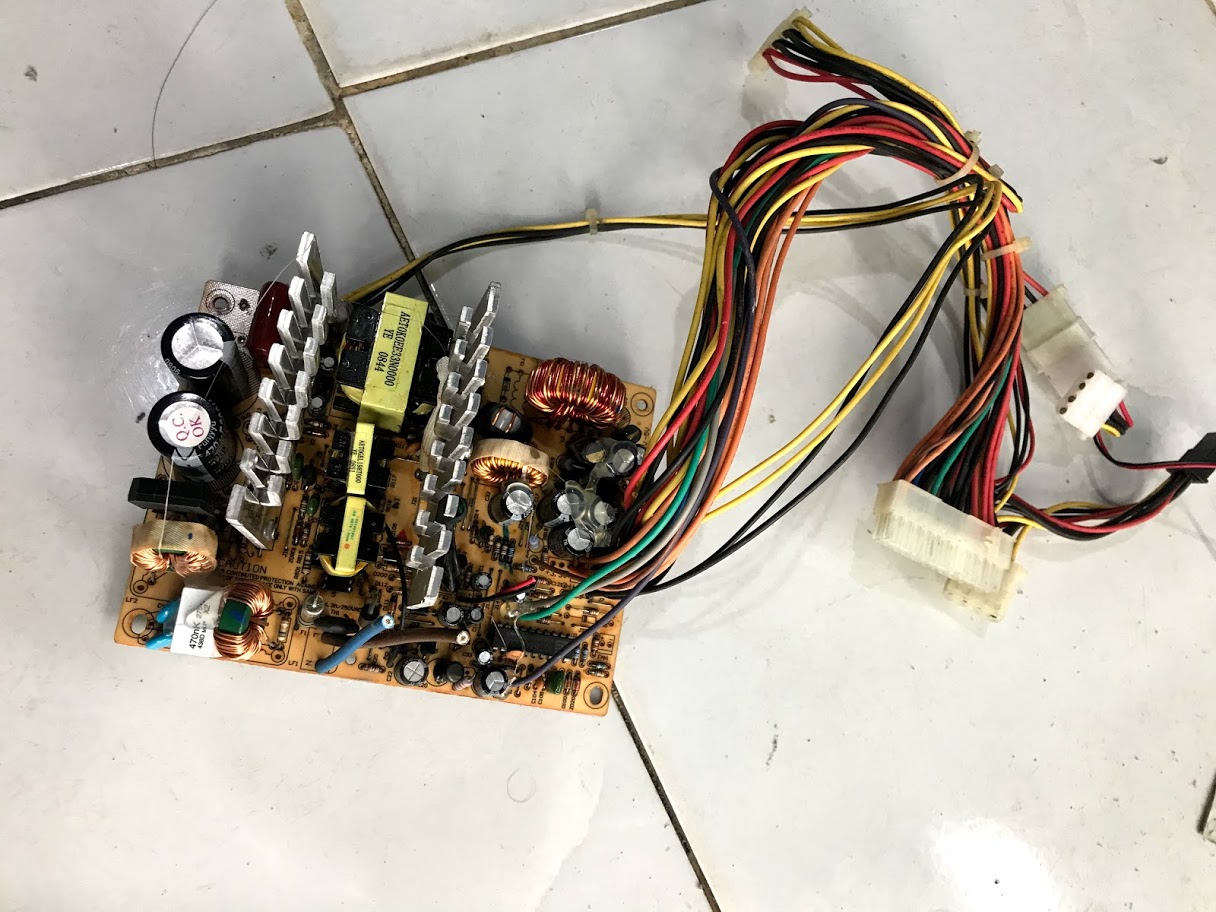 board,mạch nguồn atx cũ (đã hỏng)