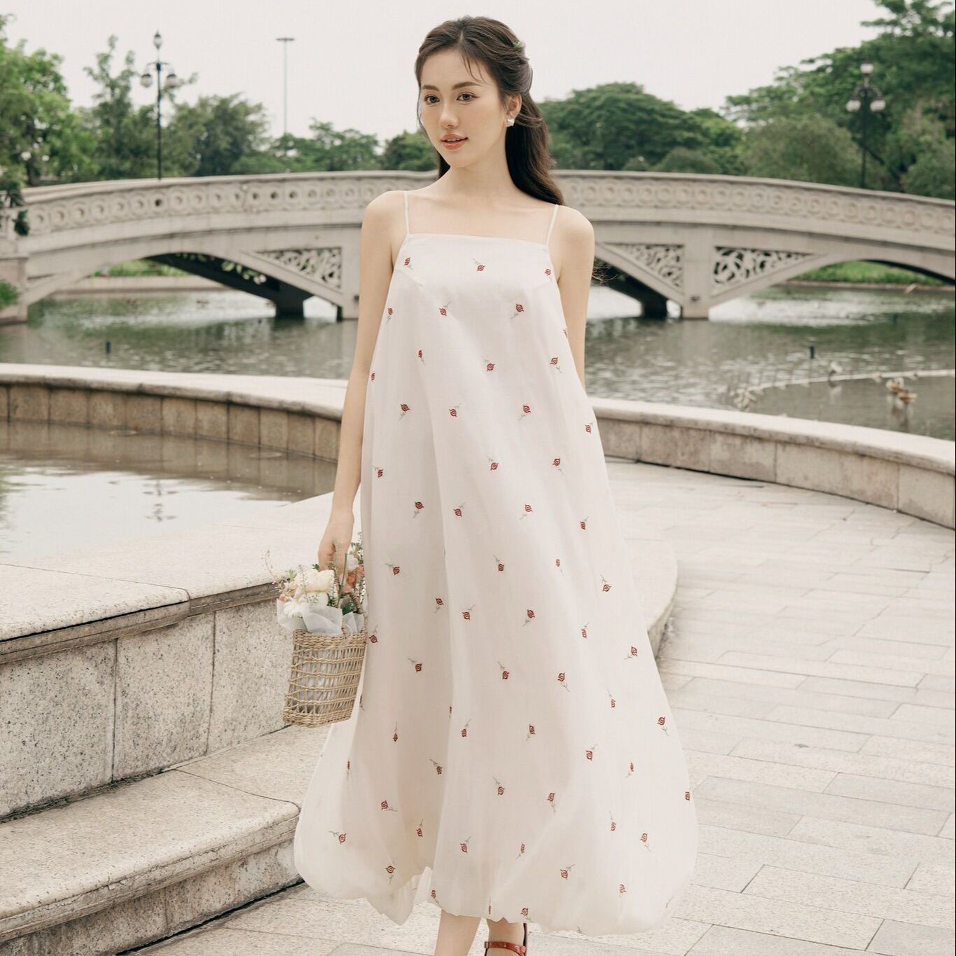 OLV - Đầm kiểu bí hoa suông Dress nhiều màu