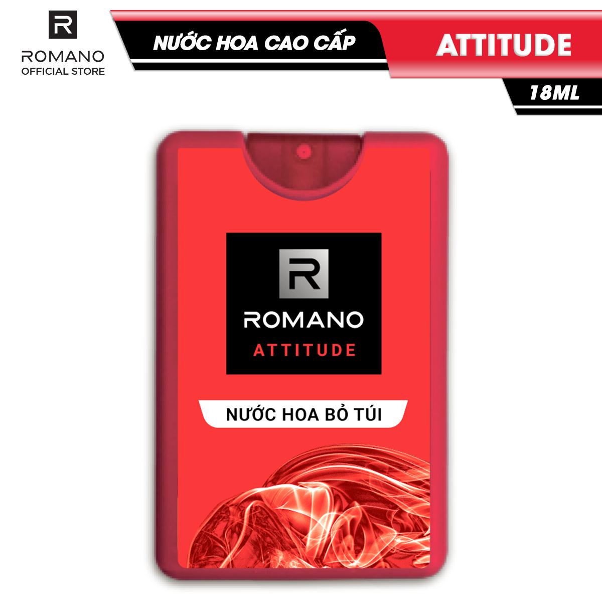 Nước hoa bỏ túi Romano Attitude nồng ấm quyến rũ 18ml