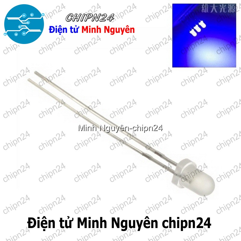 [50 con] (TK19) Led 3mm Đục màu Xanh Dương - HH000498