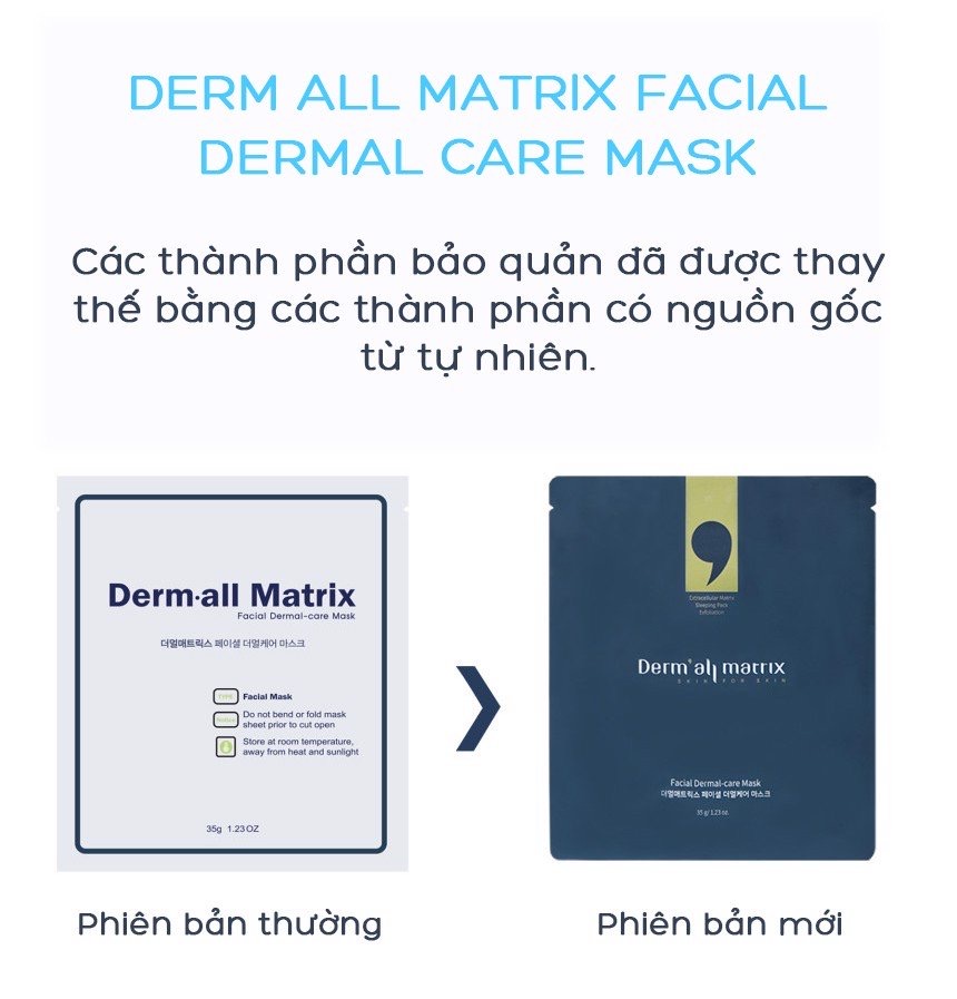 Mặt Nạ Thạch Derm-all Matrix Hàn Quốc, Hộp 4 Miếng