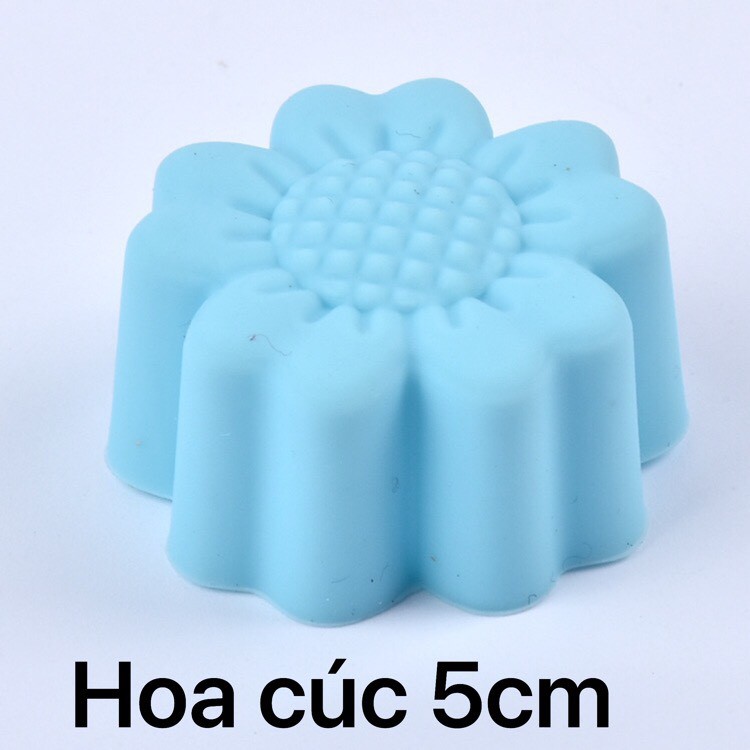 Khuôn cupcake silicon tròn, tim, sao, chữ nhật, hoa