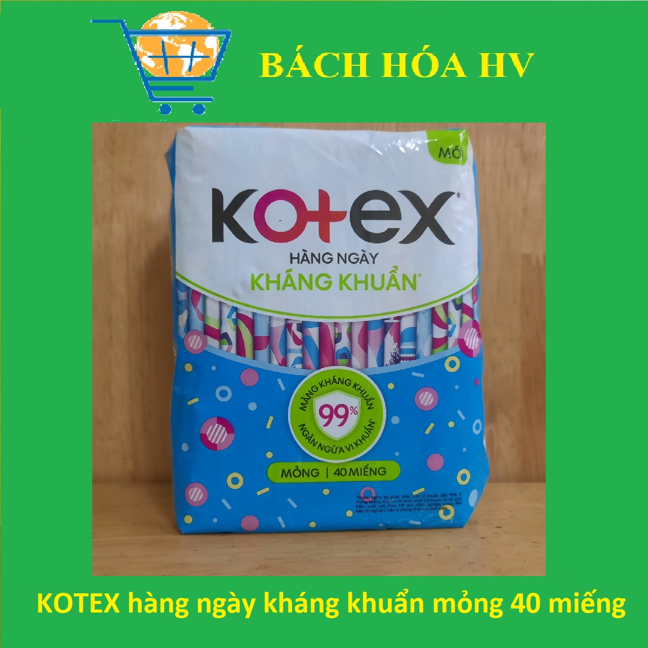 Kotex hàng ngày kháng khuẩn 40 miếng/Gói - BACH HOA HV