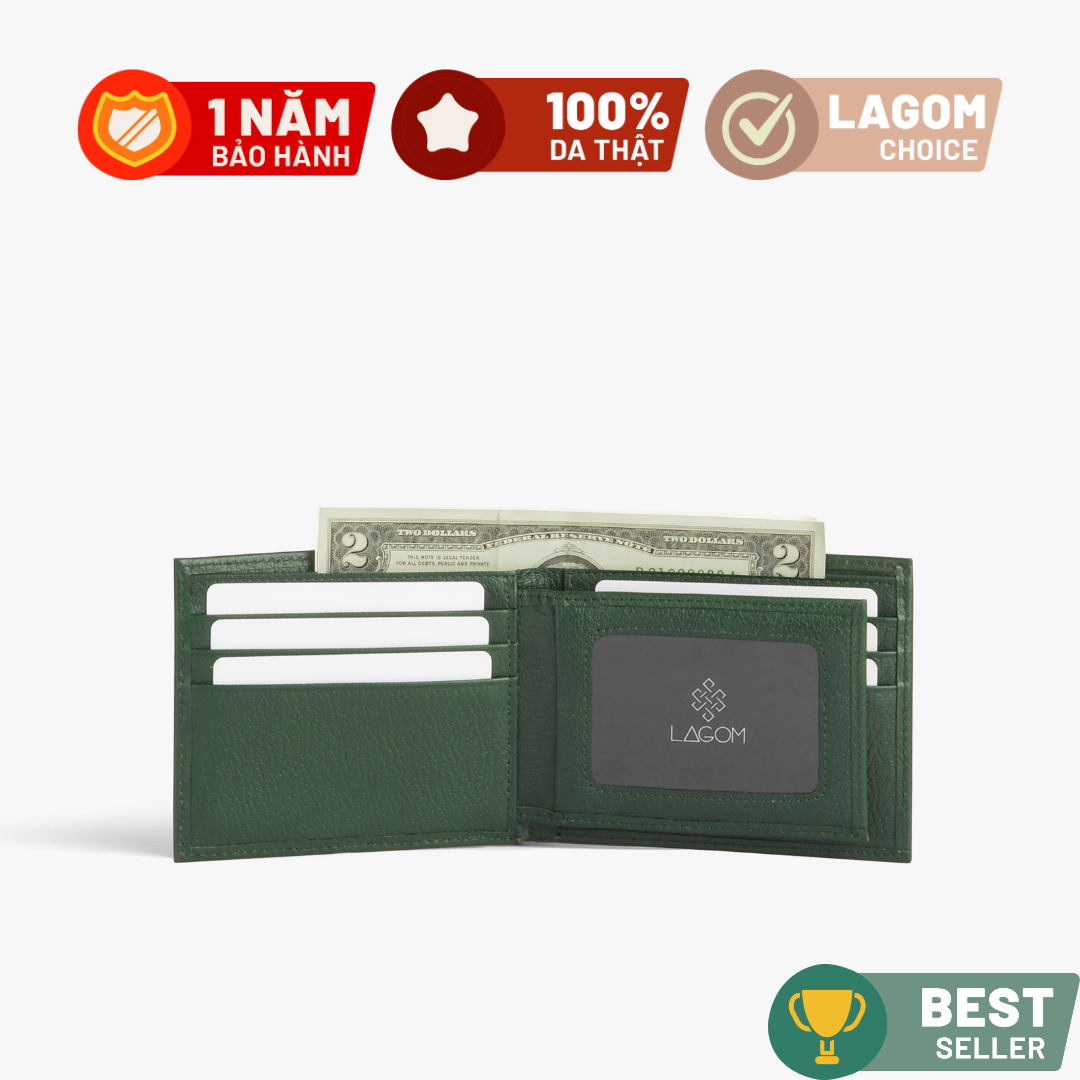 Ví nam LAGOM Da thật - Tidy Wallet Dáng ngang