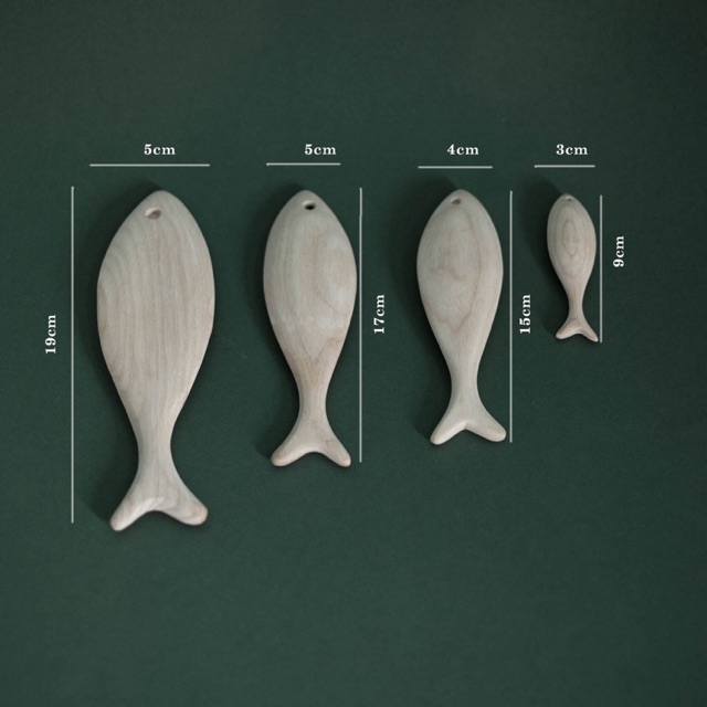 Cá gỗ trang trí handmade (Wooden fish for decoration)