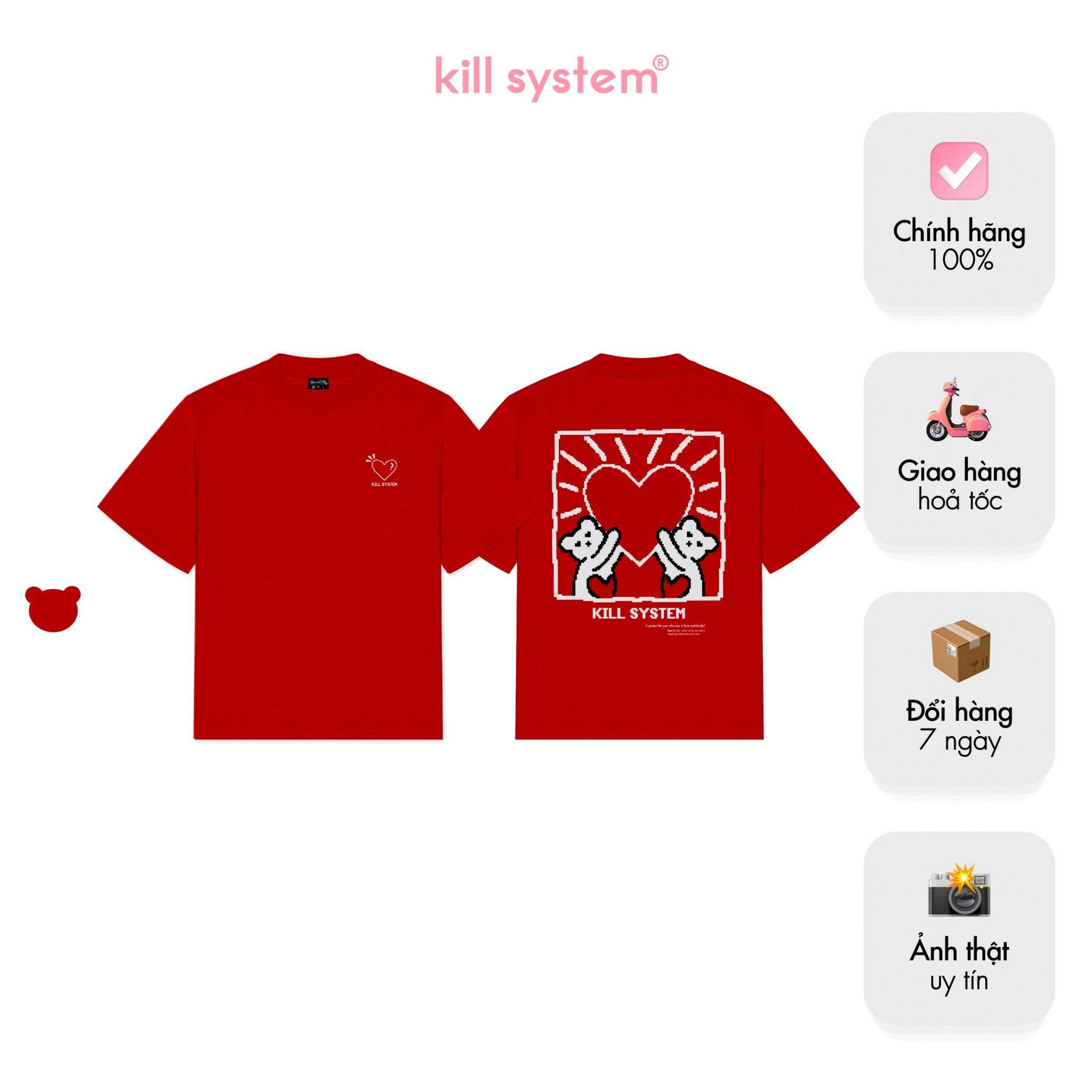 Áo thun Killsystem oversize Sarang Tee hình in tay ngắn nam nữ