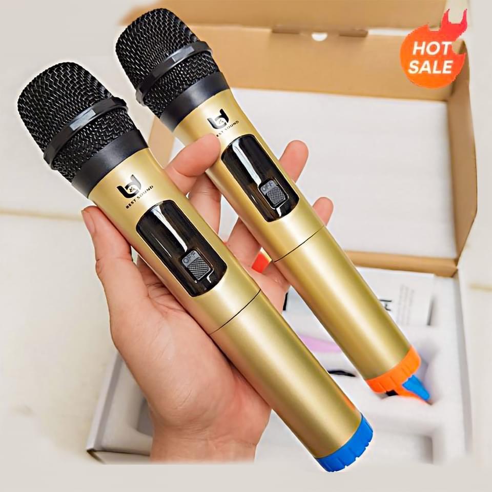 [HCM]MICRO KARAOKE KHÔNG DÂY BD-W003 2 MIC - HÁT CỰC HAY