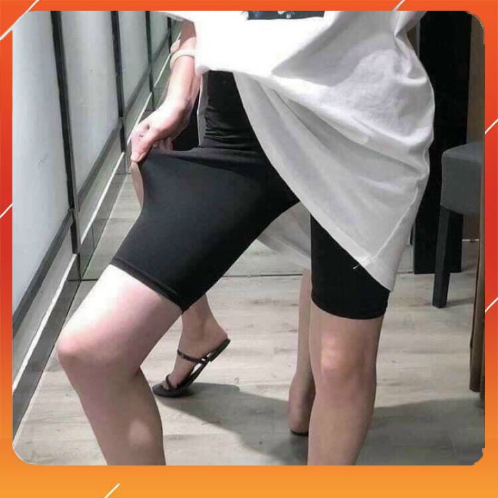 Quần legging cotton đùi cuộn tím