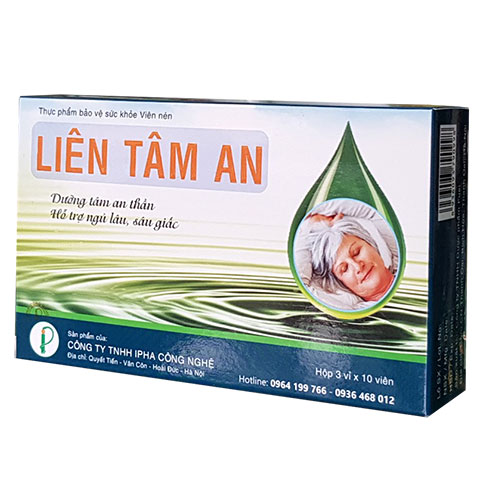 Liên Tâm An - Hỗ trợ giúp ngủ ngon, làm giảm các triệu chứng mất ngủ, khó ngủ