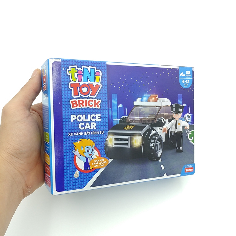 Đồ Chơi Lắp Ráp Tinitoy Xe Cảnh Sát Hình Sự JUNO (88 Mảnh Ghép)