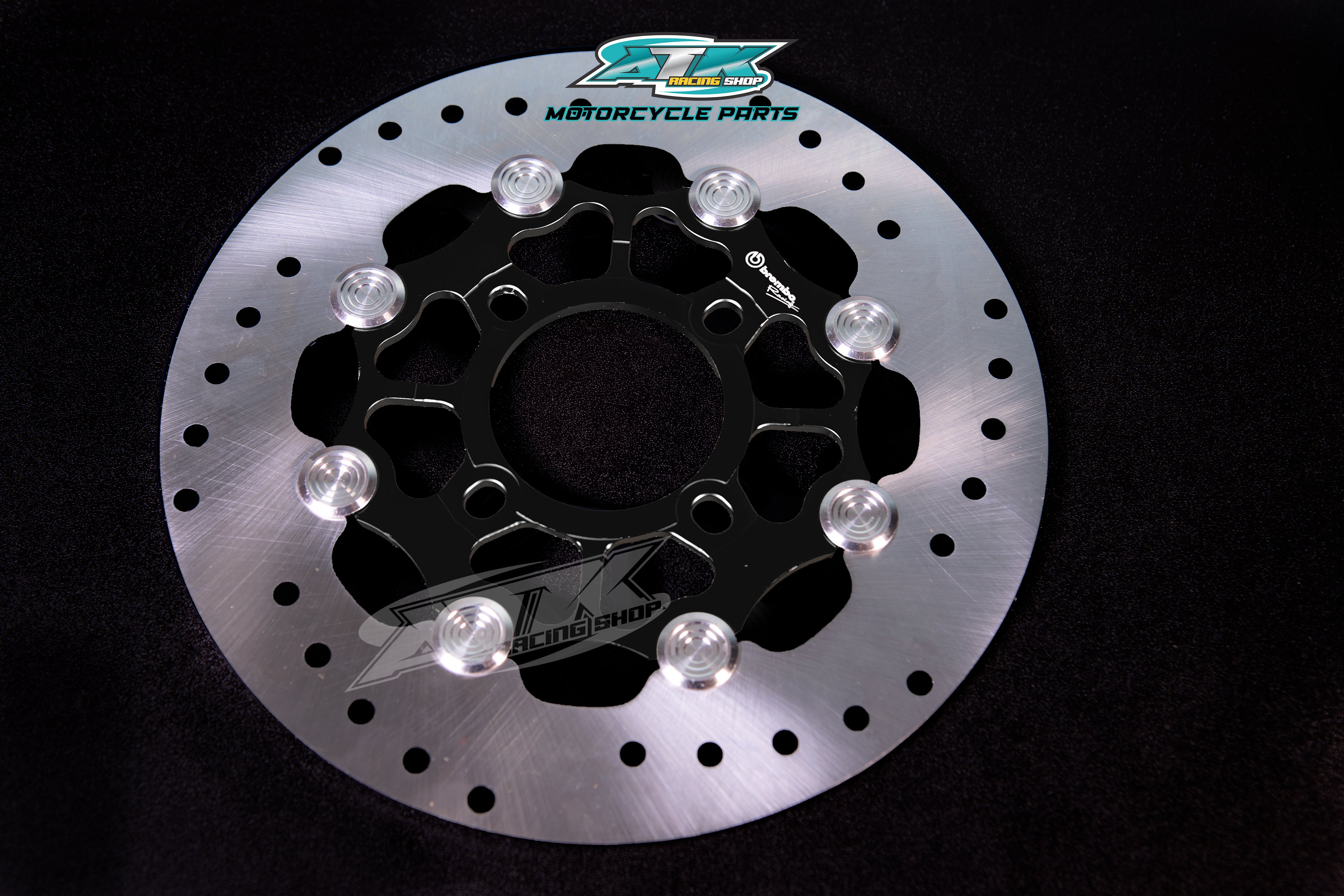 Zin standard 4 holes 220 stainless steel ring front disc brake pads size 304 for below seat air shift