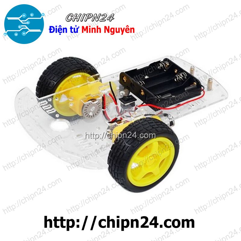 [1 cái] Khung xe Robot 3 bánh 2 động cơ LOẠI LỚN