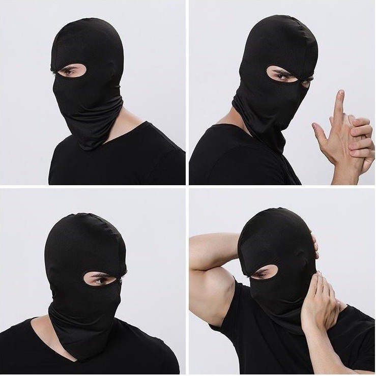 COMBO 2 KHĂN TRÙM ĐẦU NINJA 2 MÀU XÁM & ĐEN