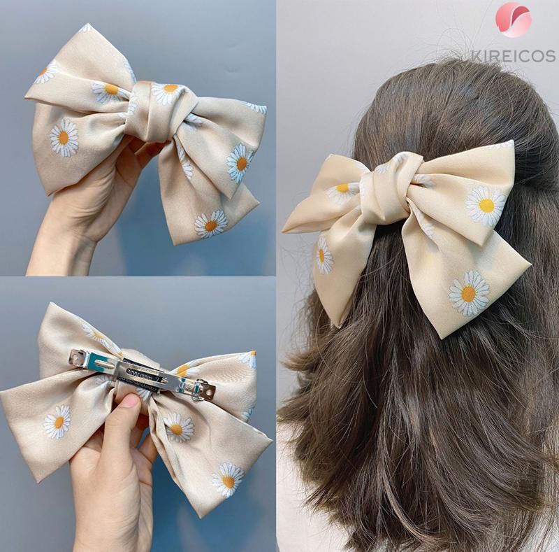 [HCM]Kẹp Nơ Tiểu Thư Cúc khuyết Hot Trend