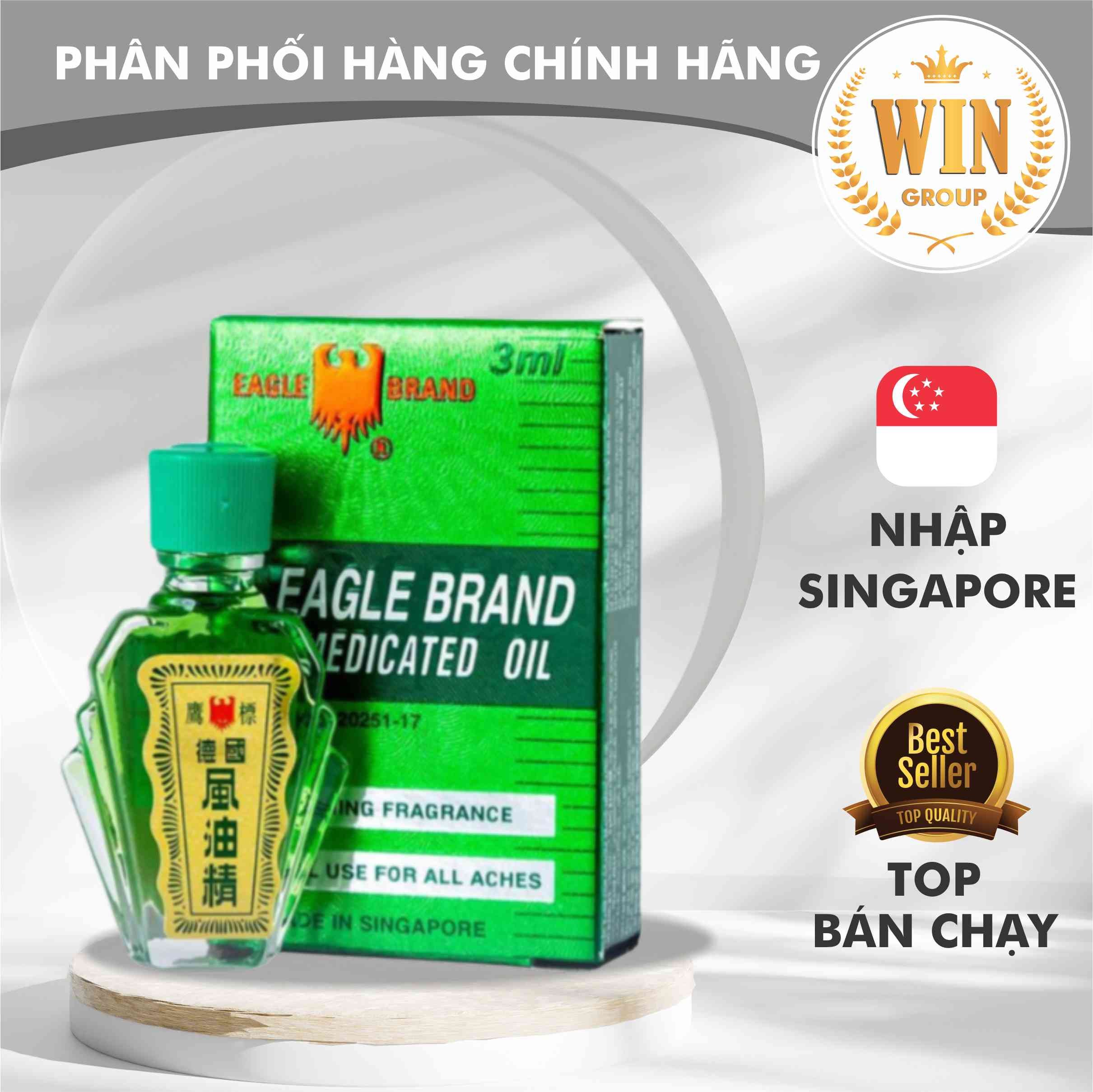 (3ml) Dầu xanh con ó Eagle Brand nhập khẩu Singapore