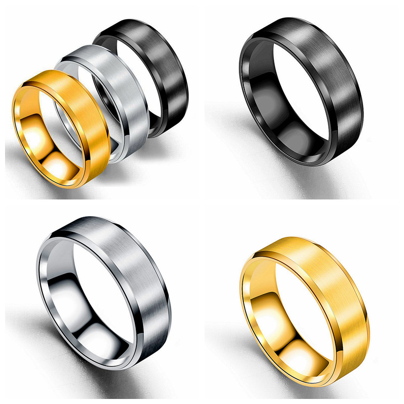 Nhẫn Titan Nam Cá Tính, Nhẫn Nam Trơn Basic Ring (Full size)