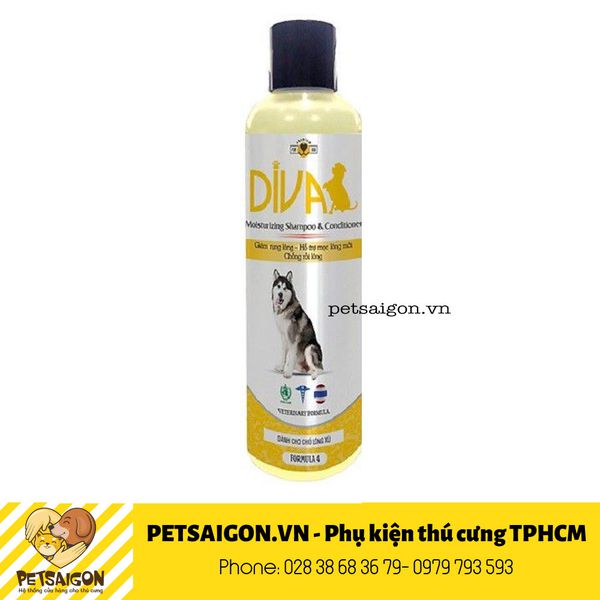 SỮA TẮM DIVA DƯỠNG ẨM CHO CHÓ LÔNG XÙ - 400ml