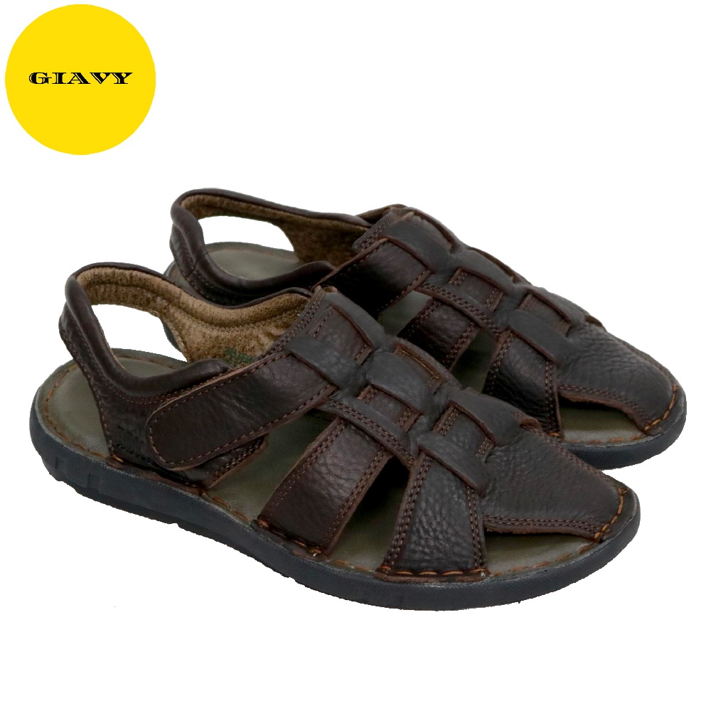 Giày sandal nam, giày da bít mũi su3315 - giavy