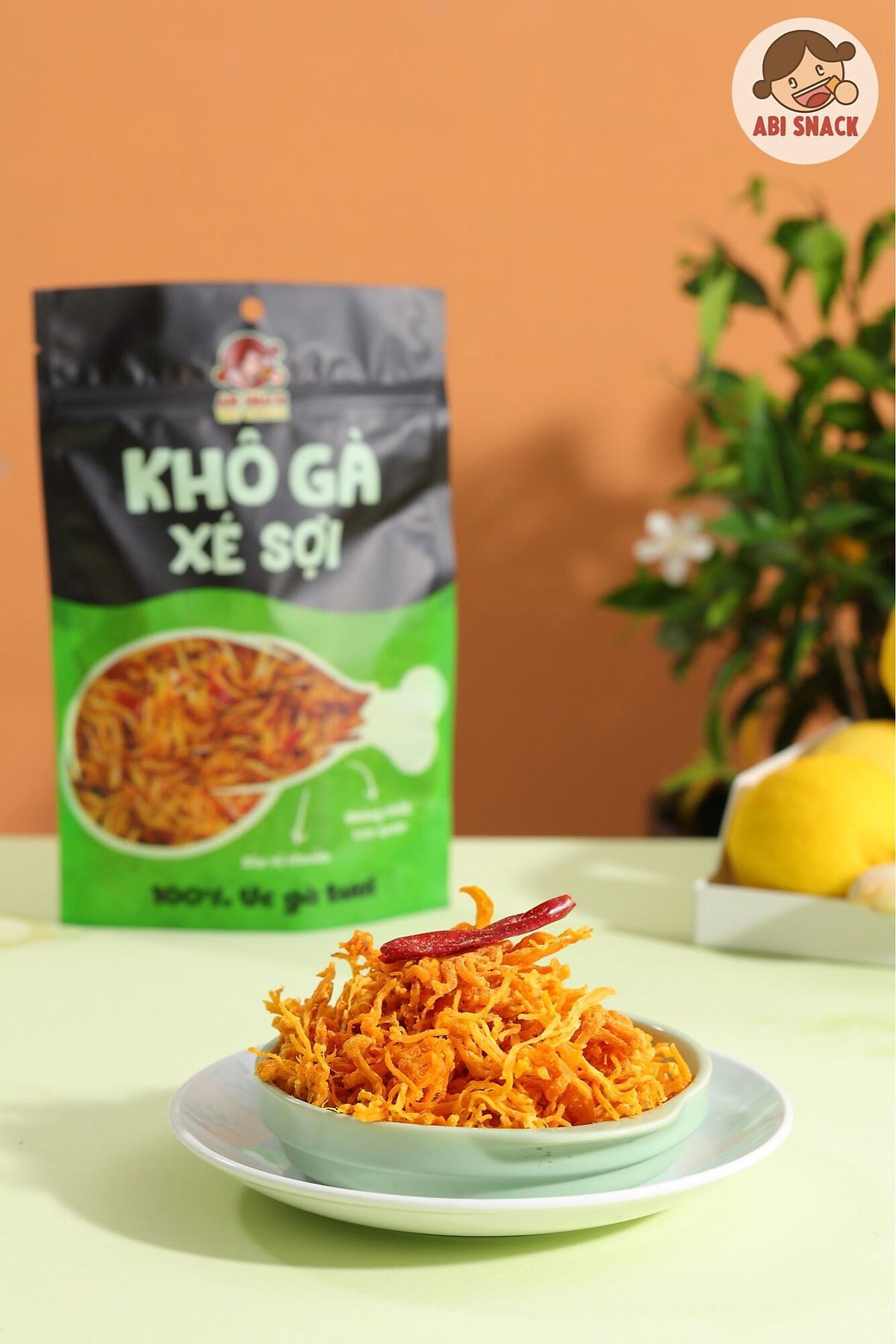 Abi Snack Khô Gà Xé Sợi Siêu Cay