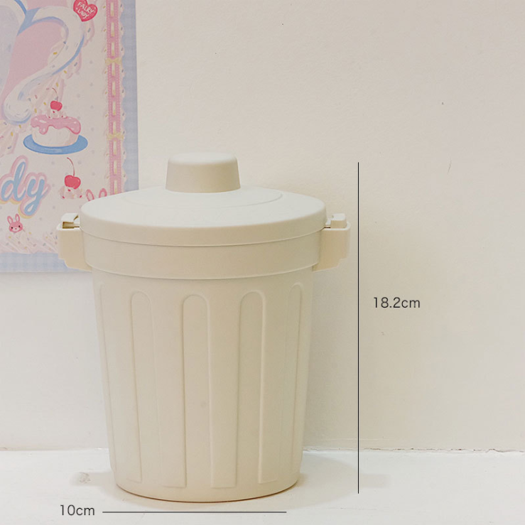 Mini dustbin, carrying Case small shaping bucket to study table/desk work with lid convenience-Beyou