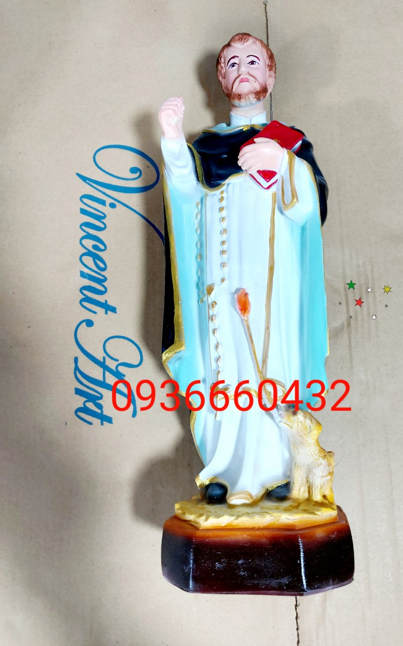 Tượng Công giáo Thánh Đa Minh 40cm poly composite