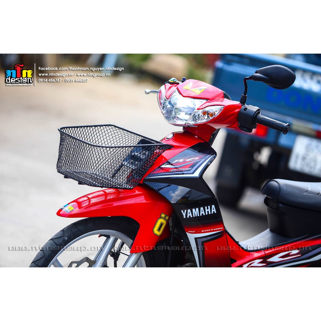 Tem rời dán xe sirius mẫu rc zin đỏ đen cực chuẩn, hàng 3 lớp chất lượng cao
