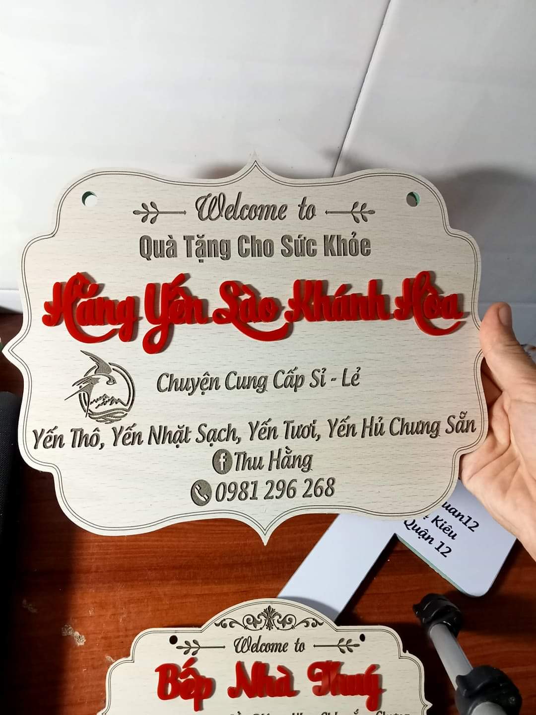 Bảng gỗ quảng cáo MDF