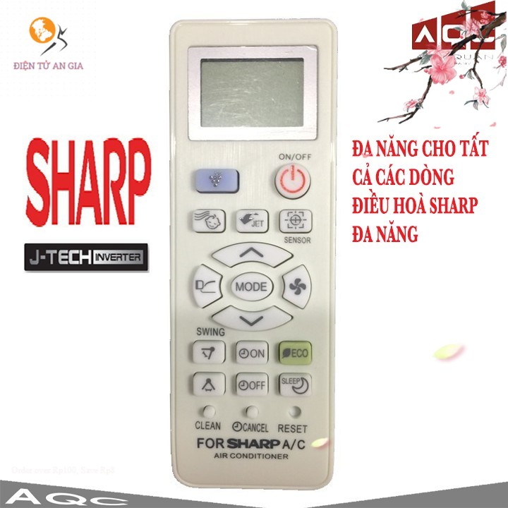 Remote máy lạnh Sharp - Điều khiển điều hoà Sharp các loại hàng hãng _