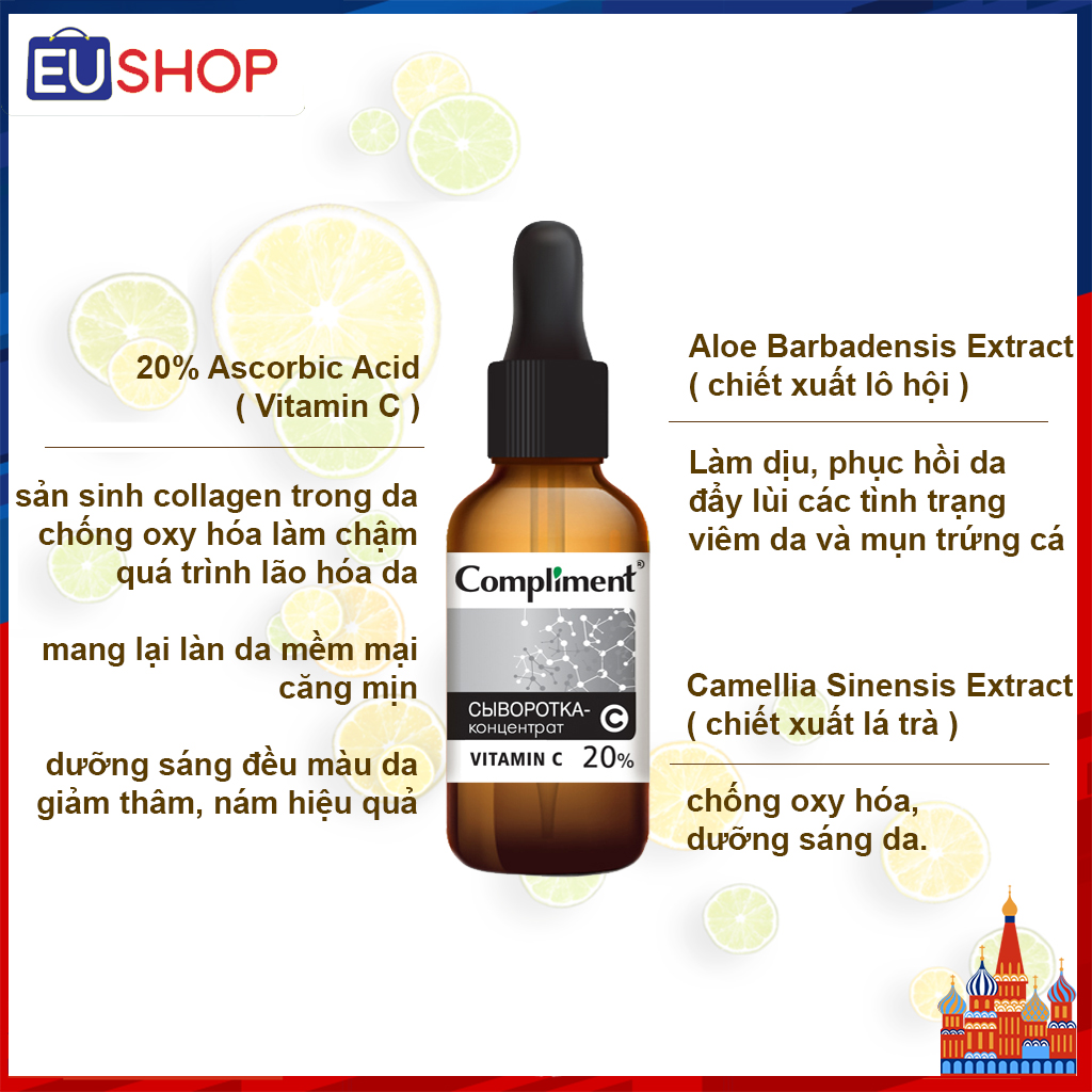 Serum Compliment No Problem dưỡng trắng sáng da, giảm viêm, mụn 27ml