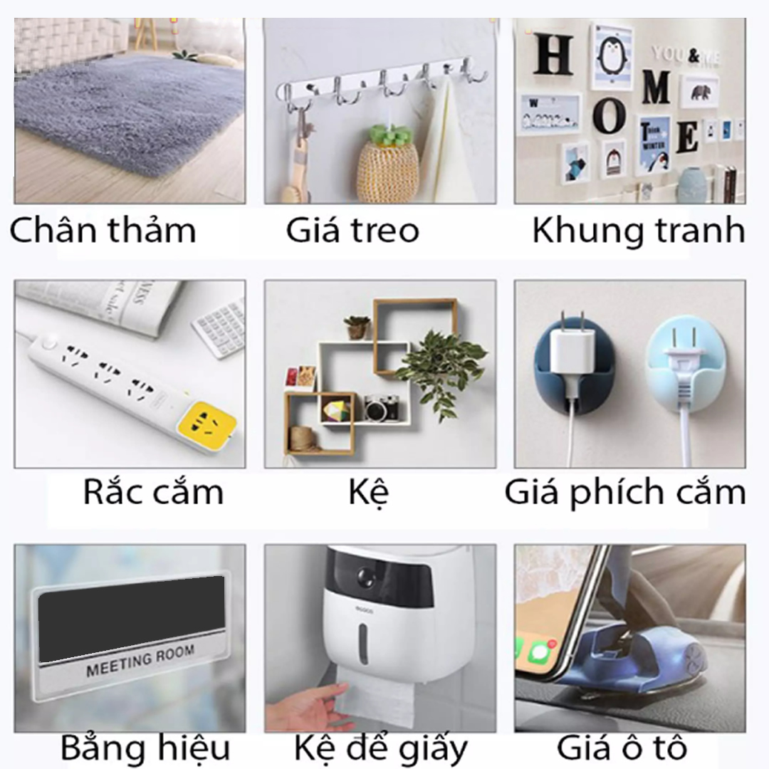 Băng keo 2 mặt siêu dính chịu lực đa năng