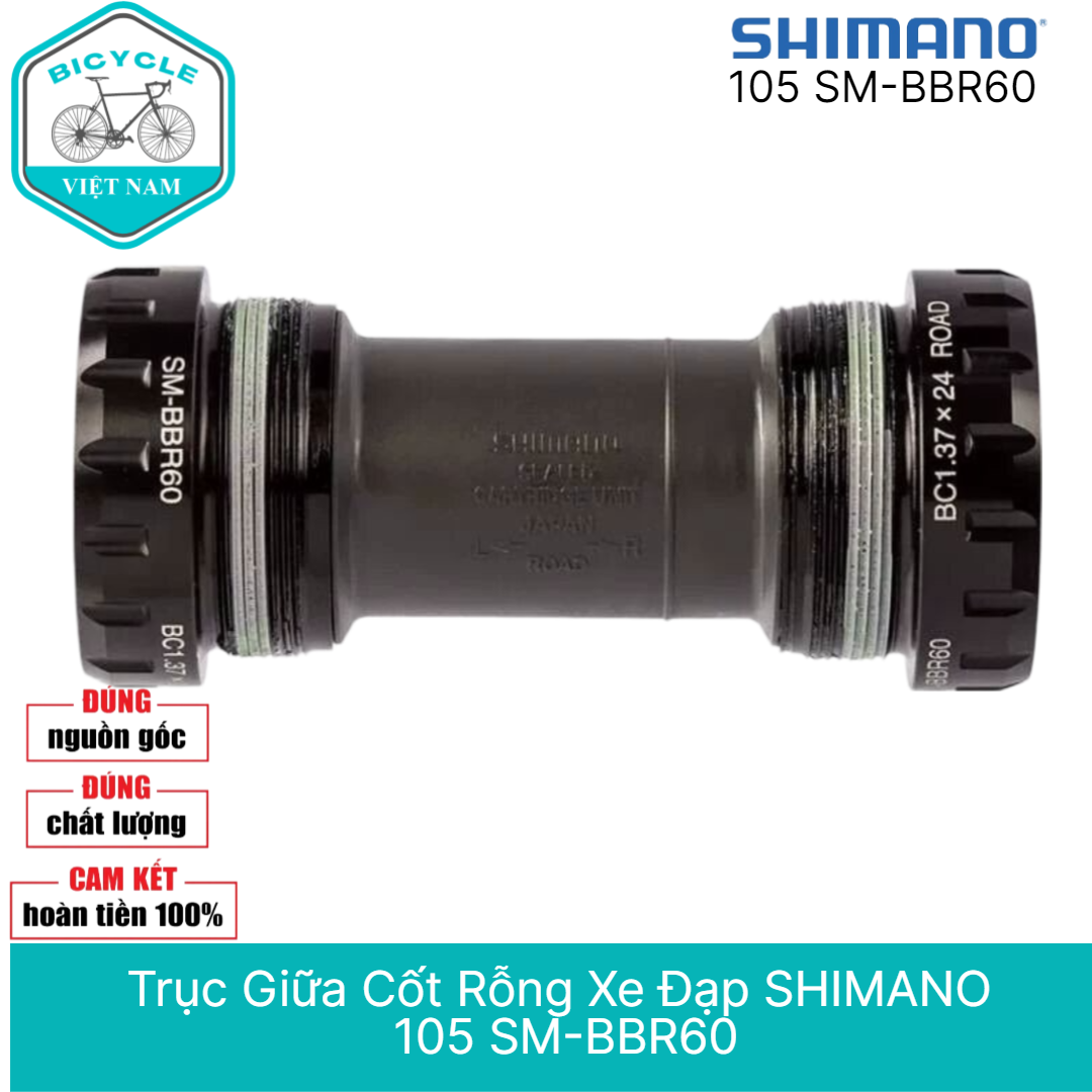 Trục giữa cốt rỗng xe đạp shimano 105 sm-bbr60