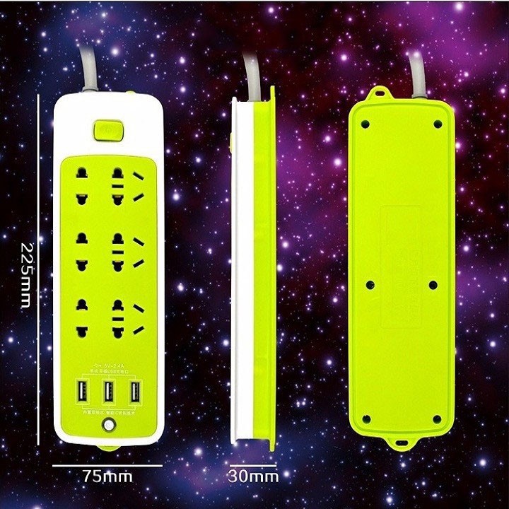 [HCM]Ổ cắm điện 6 ổ cắm và 3 cổng usb