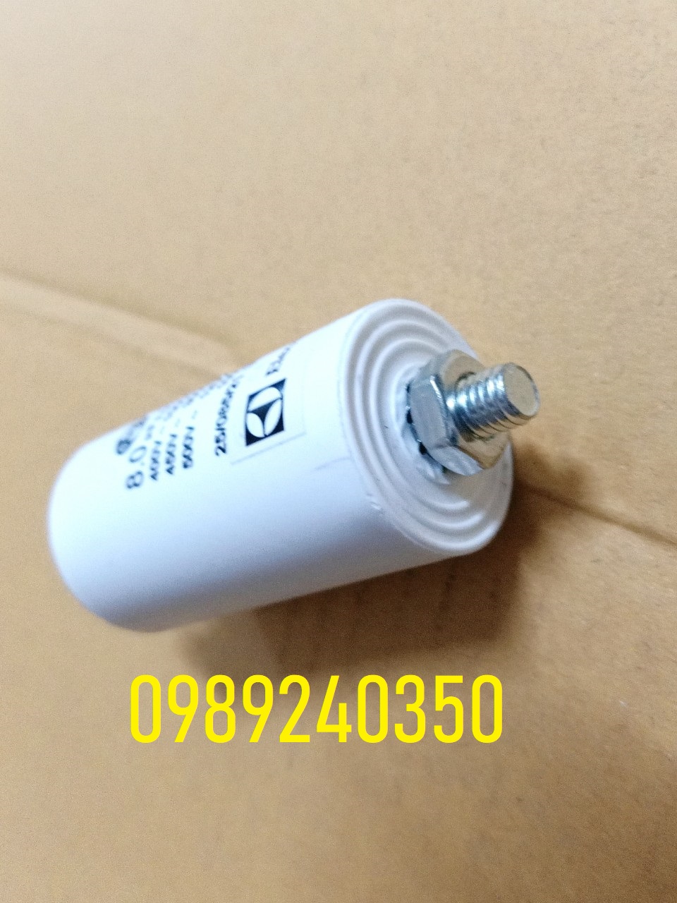 Tụ máy sấy Electrolux 8uf loại zắc 2 chân