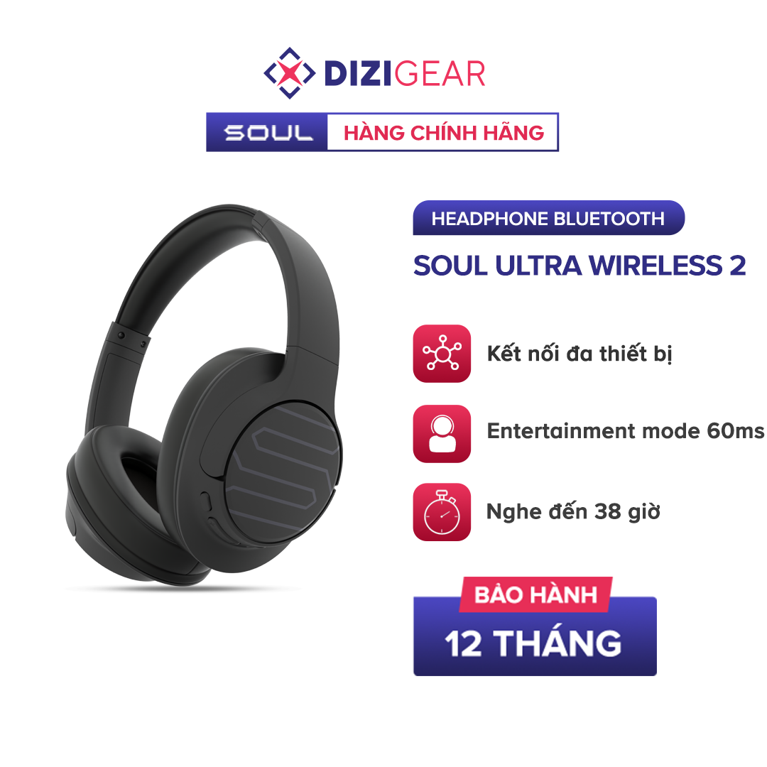 Tai Nghe Headphone Bluetooth Soul Ultra Wireless 2, BT 5.2
